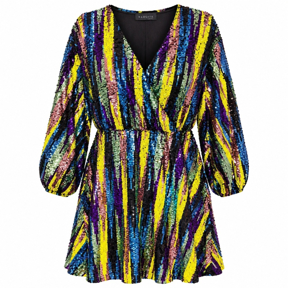 Eloquii Disco Glam Sequin Dress Women 18 Party New Years Eve Maximalist Festival